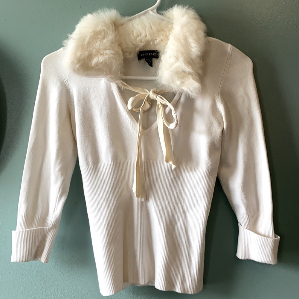 BEBE light sweater- Winter White